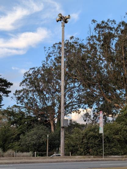 A siren system pole