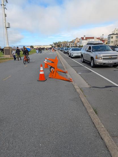 Car barrier blocking nothing